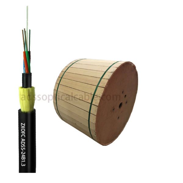 Double Jacket Self Supporting Fiber Optic Cable , Outdoor Dielectric Fiber Cable