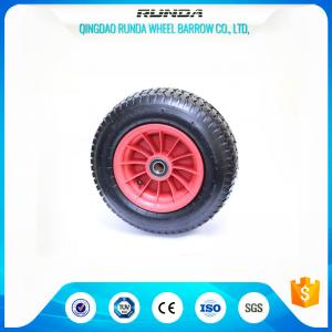  4 Ply Rating Pneumatic Rubber Wheels 16inches Size Plastic Rim 170KG Loading Manufactures