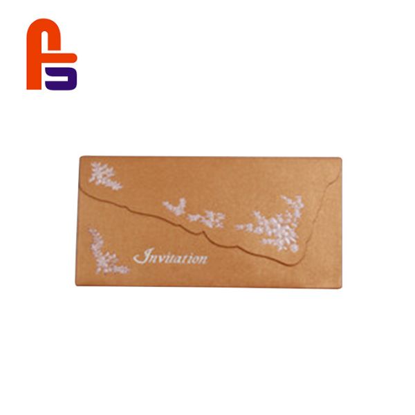 Beautiful Design Envelope  Custom Printed CMYK Color Kraft Paper Packaging Box