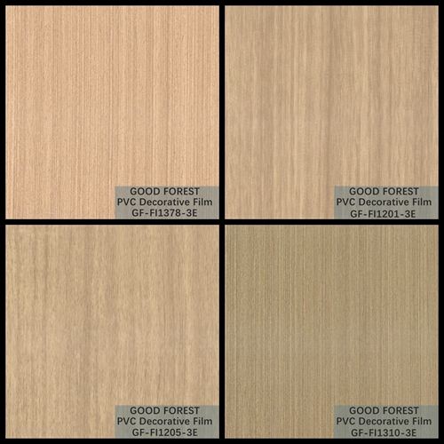 OEM Grain Wood PVC Film Blister Decorative Light Yellow Color Type