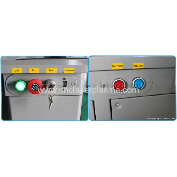 20W Aluminum Material Fiber Laser Marking Machine with Rotary Clamp