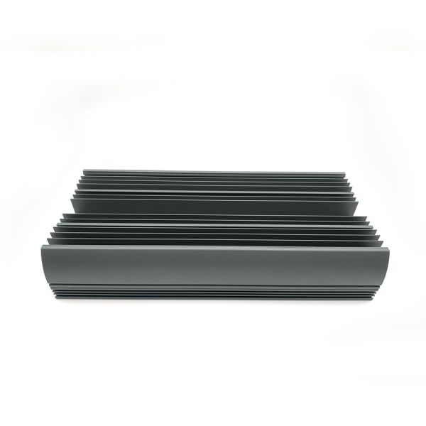 Aluminum Housing Heat Sink Extrusion Profiles Black Powder Coating