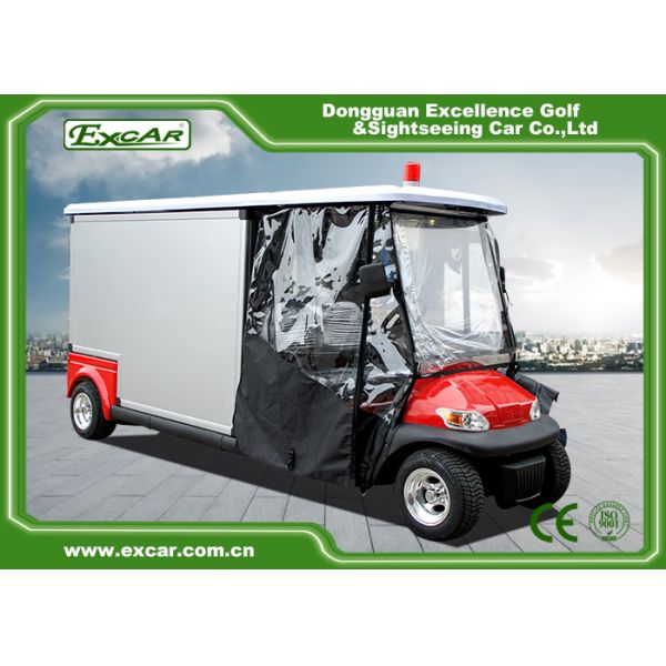Cusomize Red 48V Electric Ambulance Car 2 Passenger for hospital