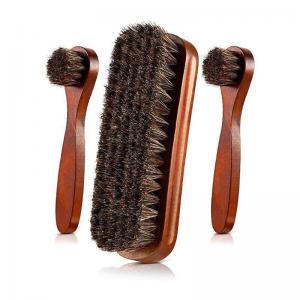 Bristles Horsehair Wooden Shoe Brush Cleaning Polish Manufactures