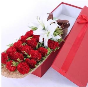  Flower Cardboard Gift Packaging Box  Red Color Shock Resistant Manufactures