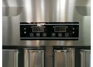  Double Temperature Commercial Refrigerator Freezer With 4 Solid Doors Temp. Range 0～-15°C / 8～-10°C Manufactures