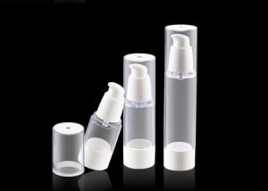  Clear Plastic Airless Cosmetic Bottles Containers 15ml 30ml For Skincare Manufactures