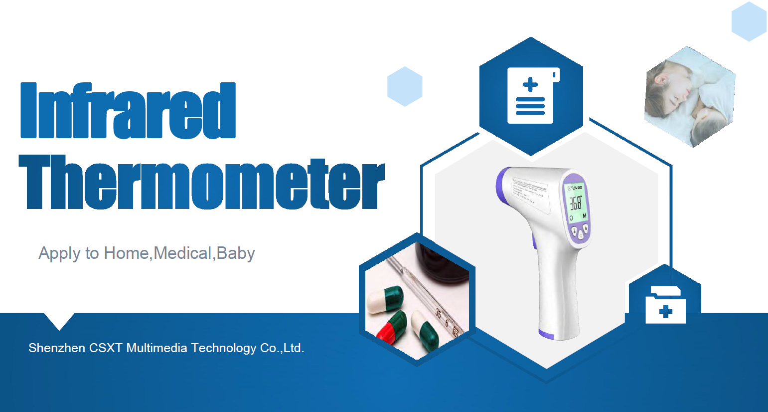Lcd Digital Baby Adult Forehead Non Contact Infrared Thermometer