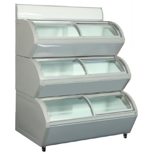 Three Layers Ice Cream Display Freezer