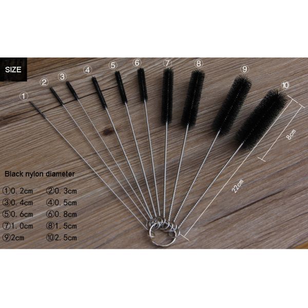 Shenzhen Soft bristle design long cleaning nylon tube brush， eco friendly suction tube cleaning brush