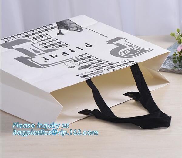 Luxury Retail Carrier Paper Shopping Packaging Bag for Clothes,Eco-friendly custom printing luxury paper wine carrier ba
