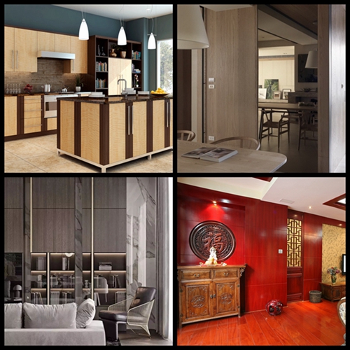 E0 Grade Fancy Plywood Board Customized Figured Plywood Veneer