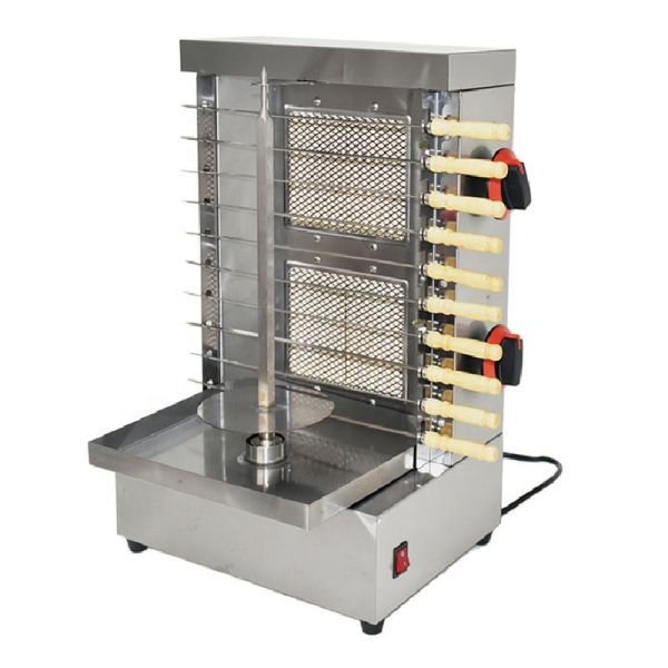 Commercial Natural Gas 4000w Bbq Skewer Machine 2 Burner