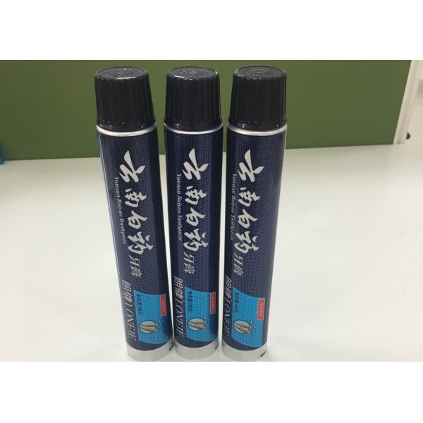 180g Customized Cap Toothpaste Bottle With Round Aluminizing Barrier Laminated