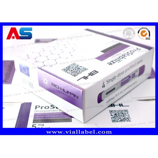 peptides Injection Vial  (2 x 2mL Vials)  Carton Packaging Box For Bodybuilding