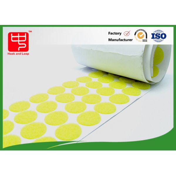 Roll Yellow Color Custom Patches , 20 * 20mm Sticky Dots