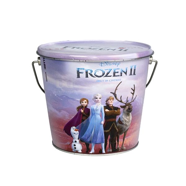 DADI Heat Transfer Silk Printing Tinplate Metal Popcorn Bucket Tin 6.8L 5L 3.8L 2.5L 1.8L 1.4L