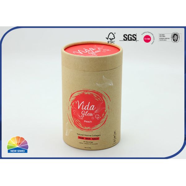 157gsm Coated Paper 4C Printed Tube Packaging Eco Friendly Kraft Core