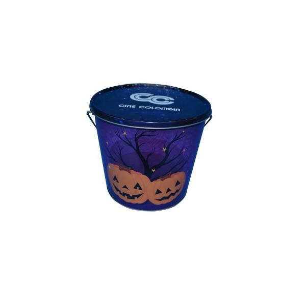DADI Food Grade Holiday Snack Tin Offset Lithography Tinplate Metal Popcorn Tin Bucket