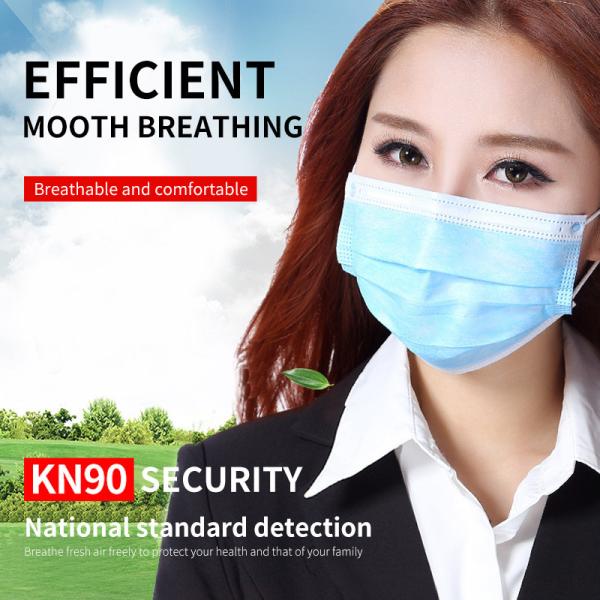 Printing Disposable Mouth Earloop 3 Ply Face Mask