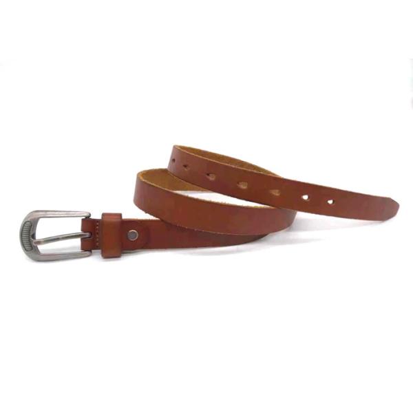 120cm Womans Cowhide Leather Belts Western Retro Buckle