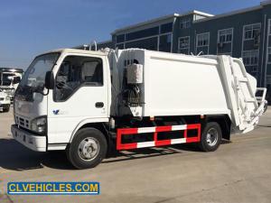 China Diesel Hydraulic ISUZU Garbage Truck 130hp 6CBM Compactor Garbage Truck on sale