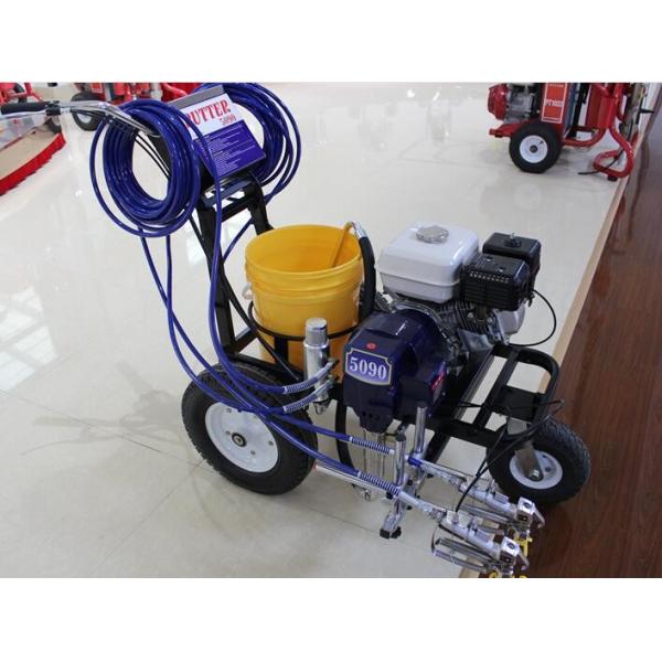 2 Gun Commercial Road Line Marking Machine With Piston Pump