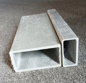 China High Quality FRP Pipe Fiberglass Rectangle Tube Pultrusion Profiles Pultruded Square Tube on sale