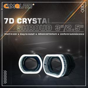 China 3.0 Inch LED Angel Eyes Crystal Shroud 7D White 12V High Level Crystal Universal on sale