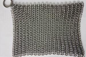  6*8 Inch Stainless Steel  Cast Iron Skillet Cleaner Chainmail Scrubber For Cast Iron Pan Manufactures