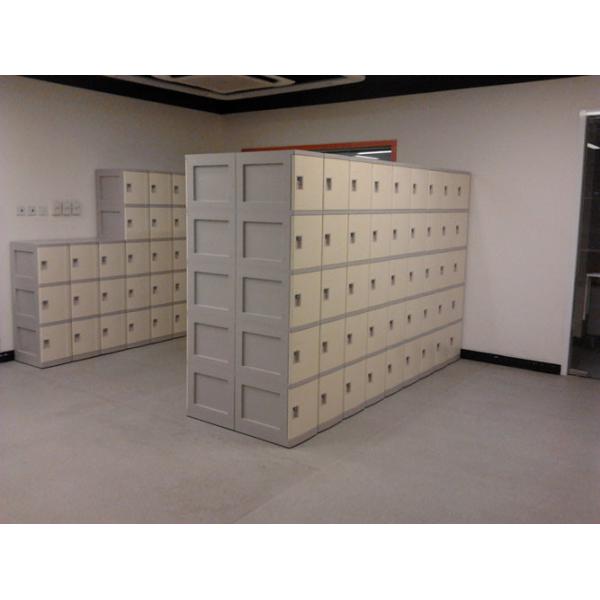 Keyless 5 Tier Beige Plastic School Lockers Corrosion Proof / Highly Water Resistant