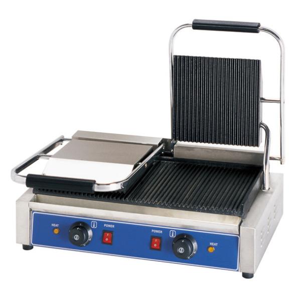 Restaurant Griddle Sandwich Maker Electric Contact Griddle Grill Stainless Steel