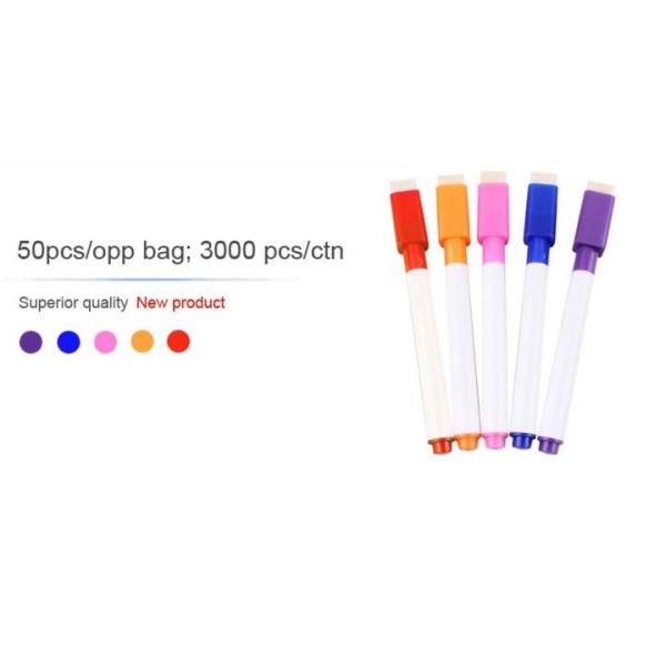 Mini whiteboard marker with brush, dry eraser marker, good quality marker with brush and magnet dry erasable marker pen