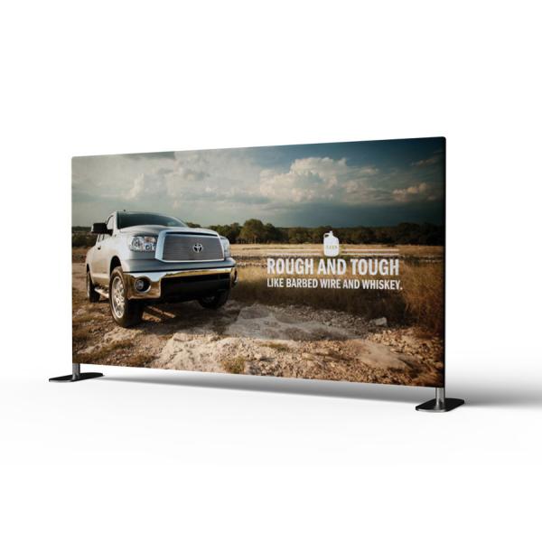 6ft Flat Tension Fabric Banner Stands Aluminium Silver Dye Sublimation Printing