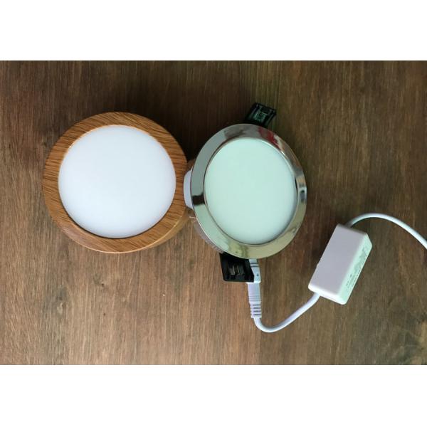 12 Watt 18 Watt Dimmable LED Round Panel Light Epistar SMD 2835 90LM/W IP20 Wood Color