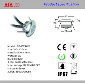  contemporary 1x3W DC12V IP67 outdoor LED spot light/ led underground light/led floor light Manufactures