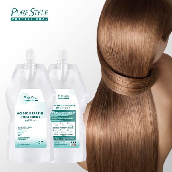 Purestyle Professional Grade Acidic Keratin Hair Treatment Brazilian Baked Oil Hair Mask Premium Perm Lotion
