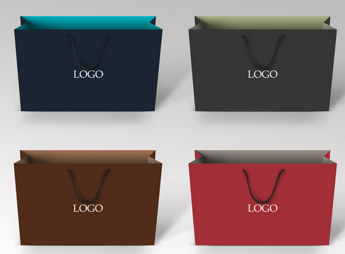 Logo printed Custom Paper Bags with lamination and matt