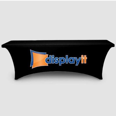 8 Feet Stretch Trade Show Tablecloths Full Colors Printed Decorative