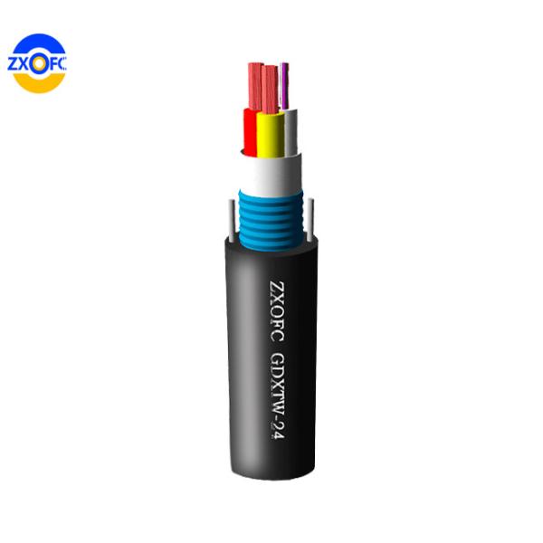 Composite 8 Core Hybrid Fiber Optic Cable Copper Electric Wire G652D Steel Tape Armored