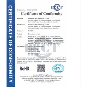 HuiZhou AUPOOL Technology Co.LTD Certifications