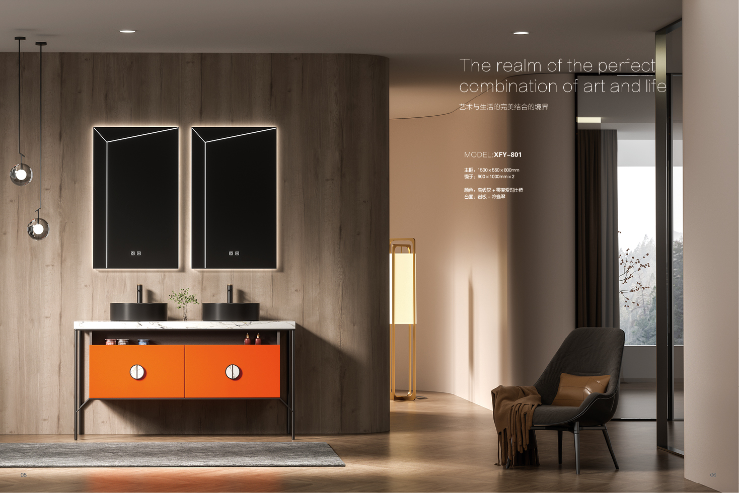 Luxury Stainless Steel Bathroom Storage Vanity Customizable Design