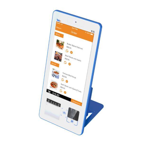 15.6 Inch Self Service Order Kiosk , Online Self Ordering Kiosk For Restaurants
