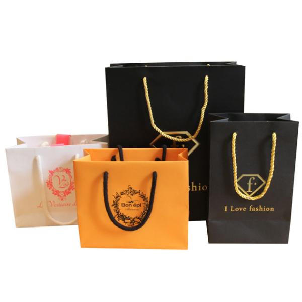 High quality different shape design cosmetic paper bag, cosmetic shopping bag