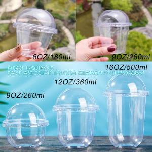  Plastic Cups Ice-Cream Cups Dome Lids, 180ml/6oz Sundae Dessert Cups For Iced Coffee Cold Drinks Frozen Yogut Manufactures