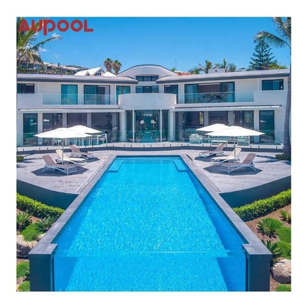 Prefab Houses Clear Shipping Container Swimming Pool with 40 Feet Steel Structure Frame
