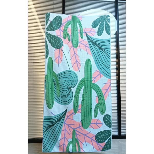 Custom Sublimation Printed Beach Towels Swim Quick Dry Towel With Mesh Beach Bag For Beach Towel Gift