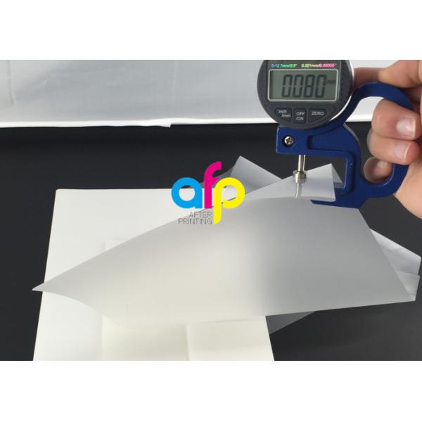 80 Micron Pouch Laminating Film Custom Thickness / Size Ideal Photo Protect Film
