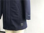 Mens Cavalry Twill Coat Navy Color With Funnel Collar Plastic Zip Through