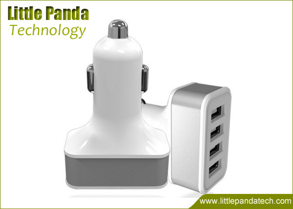 Smart Phone Universal USB Car Charger Car Mobile Charger, Wireless Car Charger with 4 USB Ports